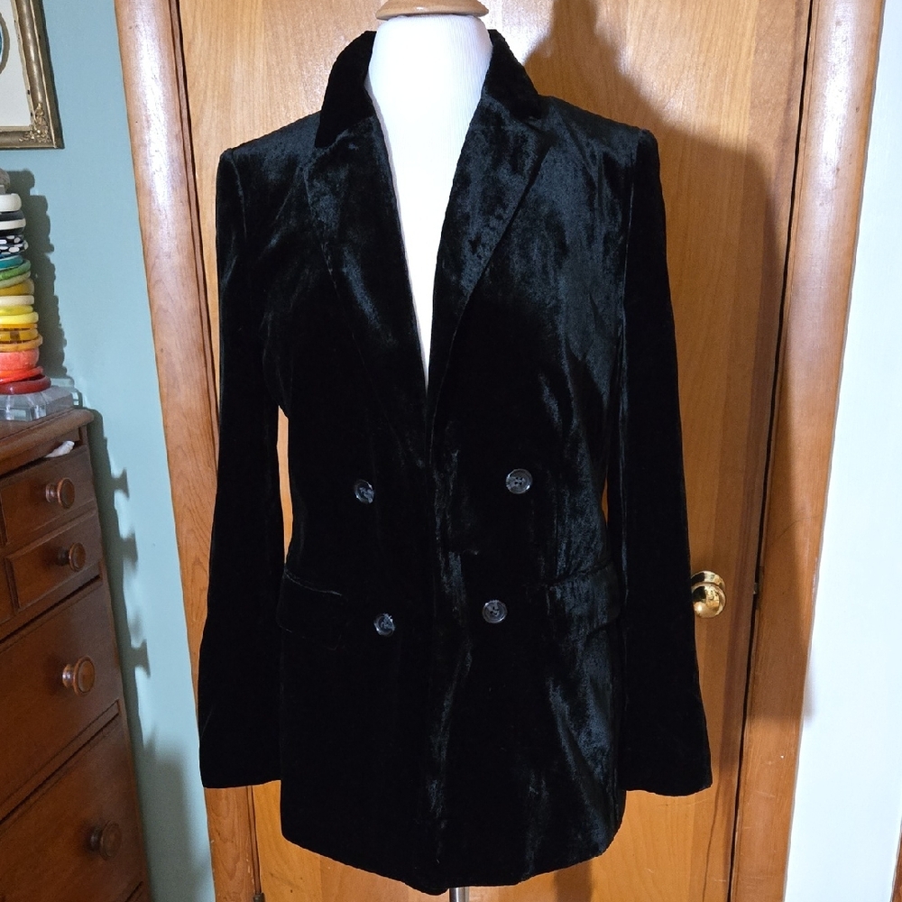NWT Talbots Velveteen Open Front Blazer, Size 6